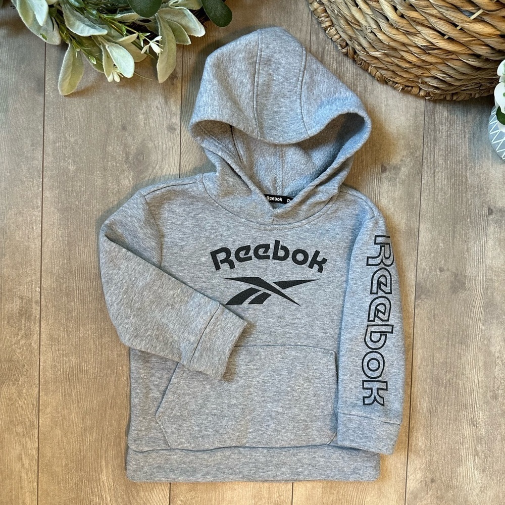 Reebok Toddler Kids Gray Hoodie Sweatshirt Size 2T